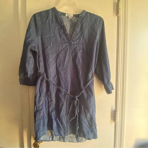 Ali& Kris Denim Collared Button Up Dress size Large - Picture 1 of 5